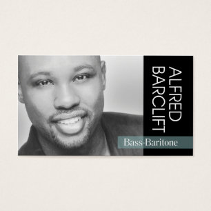 Cartes De Visite Headshot de chanteur pour le musicien de chanteur