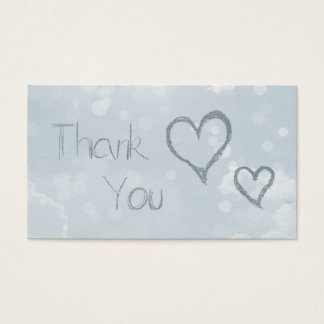 Cartes De Visite Hearts & Bokeh merci