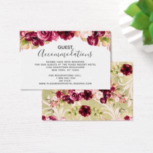Cartes De Visite Hébergements Mariages floraux Bourgogne Insérer la