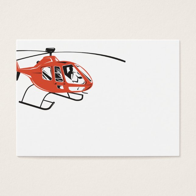 Cartes De Visite Hélicoptère rétro (Devant)