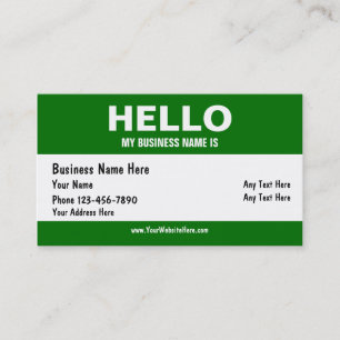 Cartes de visite Hello