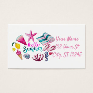 Cartes De Visite Hello Summer