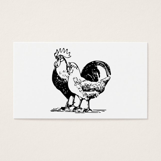 Cartes De Visite Hen & Rooster (Devant)