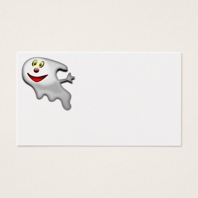 CARTES DE VISITE "HEUREUX HALLOWEEN" GHOST (Devant)
