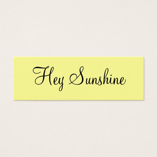 Cartes De Visite Hey Sunshine (Devant)