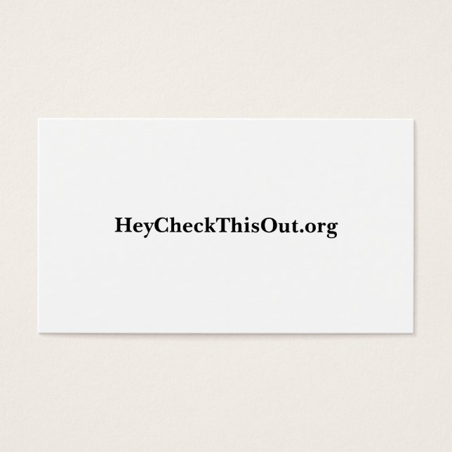 Cartes De Visite HeyCheckThisOut.org (Devant)