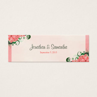 Cartes De Visite Hibiscus Floral rose Mariage Favor Favor Tags
