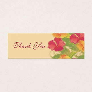 Cartes De Visite hibiscus garden ~ thank you gift tag