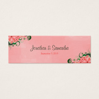 Cartes De Visite Hibiscus Rose Floral Wedding Favor Favor Tags