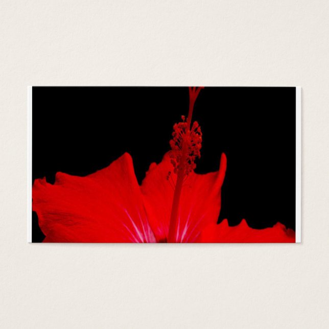 Cartes De Visite Hibiscus rouge (Devant)