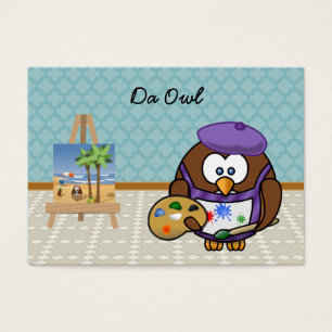 Cartes De Visite hibou artiste