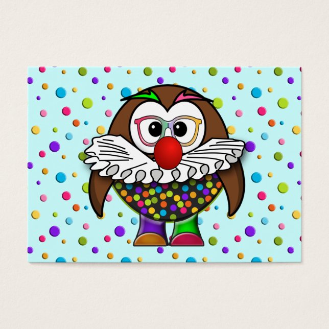 Cartes De Visite hibou clown (Devant)