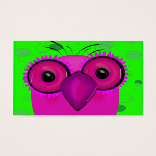 Cartes De Visite Hibou pourpre génial de bande dessinée sur