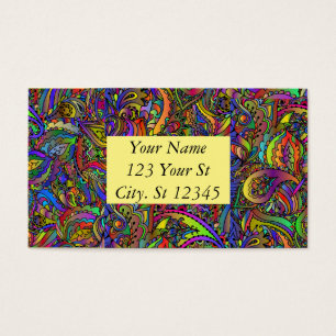 Cartes De Visite Hippie Super Conception psychédélique Thunder_Cove