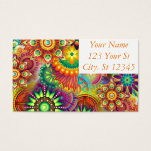 Cartes De Visite Hippie Super Techno Psychedelic Thunder_Cove