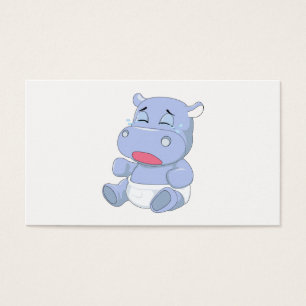 Cartes De Visite Hippo bébé pleurant