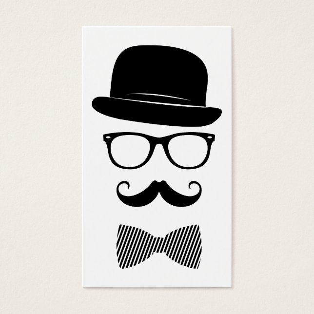 Cartes De Visite Hipster classique (Devant)