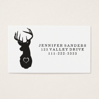 CARTES DE VISITE HIPSTER DEER AU COEUR