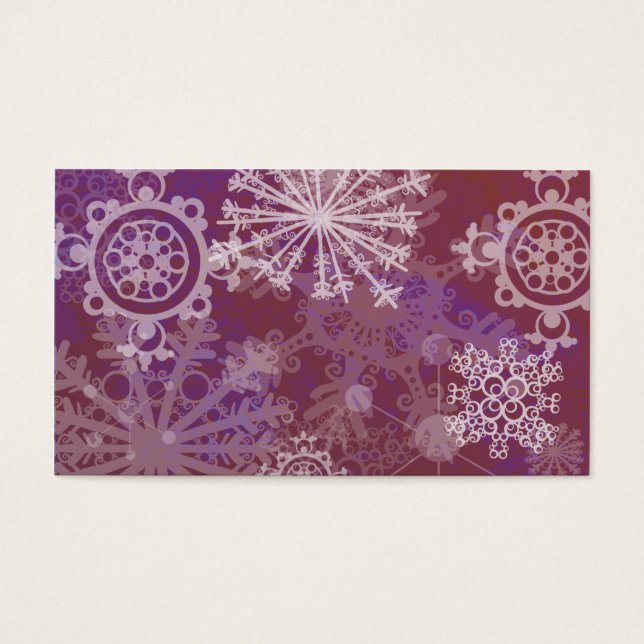 Cartes De Visite Hiver pourpre (Devant)