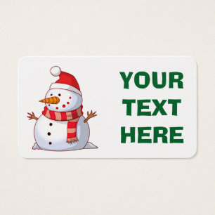 CARTES DE VISITE HIVER SNOWMAN