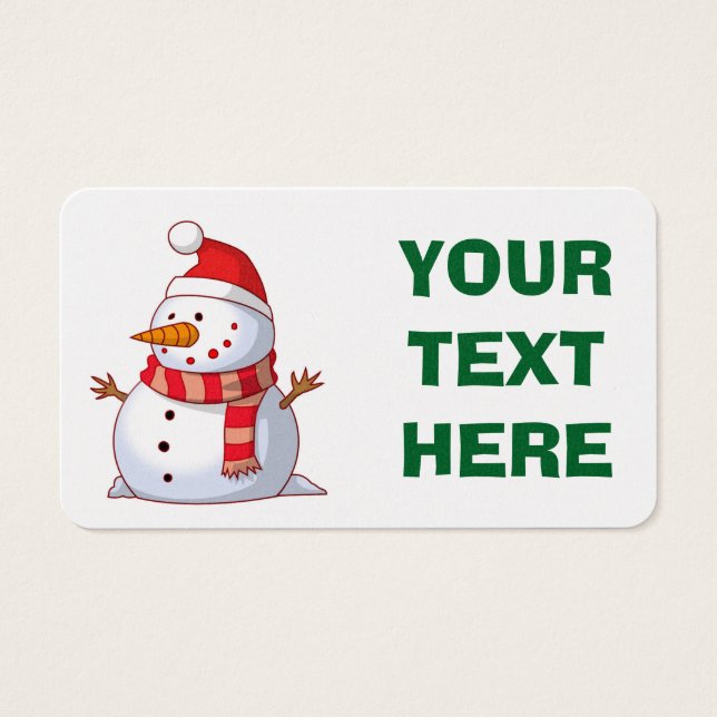 CARTES DE VISITE HIVER SNOWMAN (Devant)