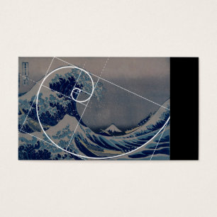 Cartes De Visite Hokusai rencontre Fibonacci, rapport d'or