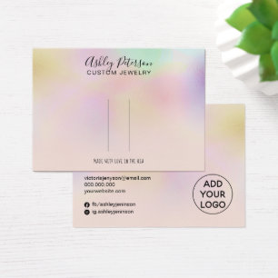 Cartes De Visite Hologramme rose ombre barrette