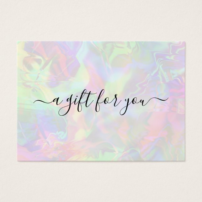 Cartes De Visite Holographique Girly Trendy Business Cadeau Certifi (Devant)