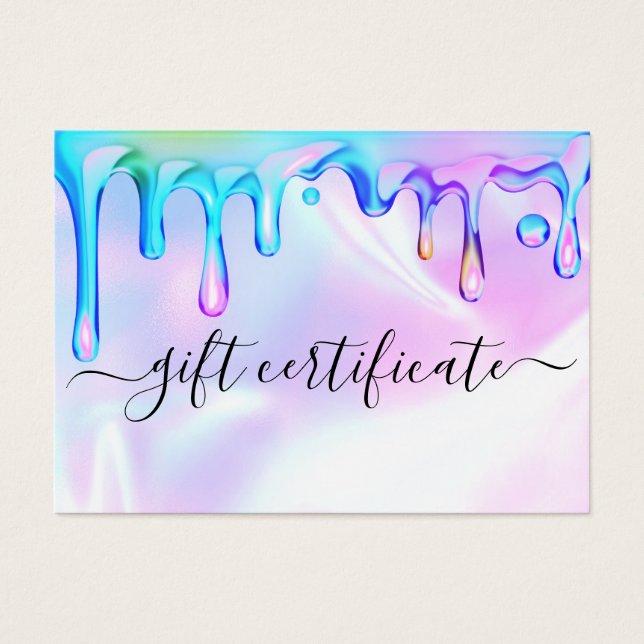 Cartes De Visite Holographique Polonais Drives Nails Certificat cad (Devant)