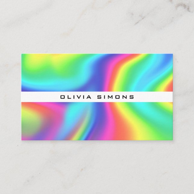 Cartes de visite holographiques minimalistes (Devant)