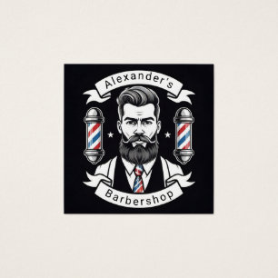 Cartes De Visite Homme barbu moderne