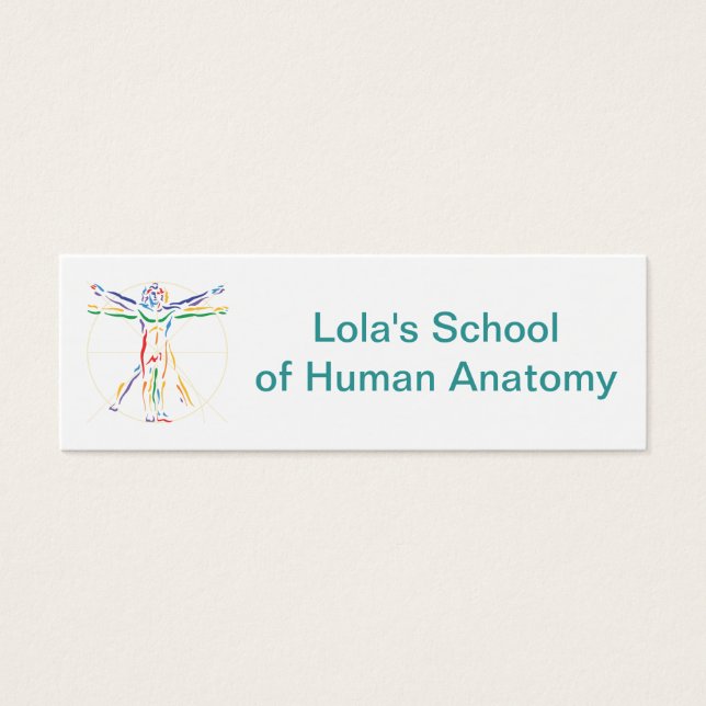 Cartes De Visite Homme d'anatomie DaVinci en Chakra (Devant)