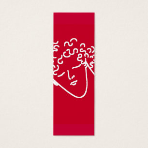 Cartes De Visite Homme visage rouge et blanc