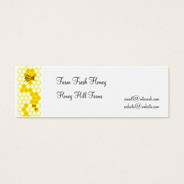 Cartes De Visite Honeybee Honeypeb Tags professionnels personnalisé (Devant)