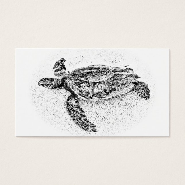 Cartes De Visite Honu - Tortue de mer d'Hawaï (Devant)