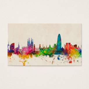 Cartes De Visite Horizon de Barcelone Espagne