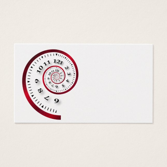 Cartes De Visite Horloge infinie (Devant)