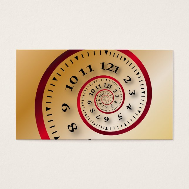 Cartes De Visite Horloge infinie (Devant)
