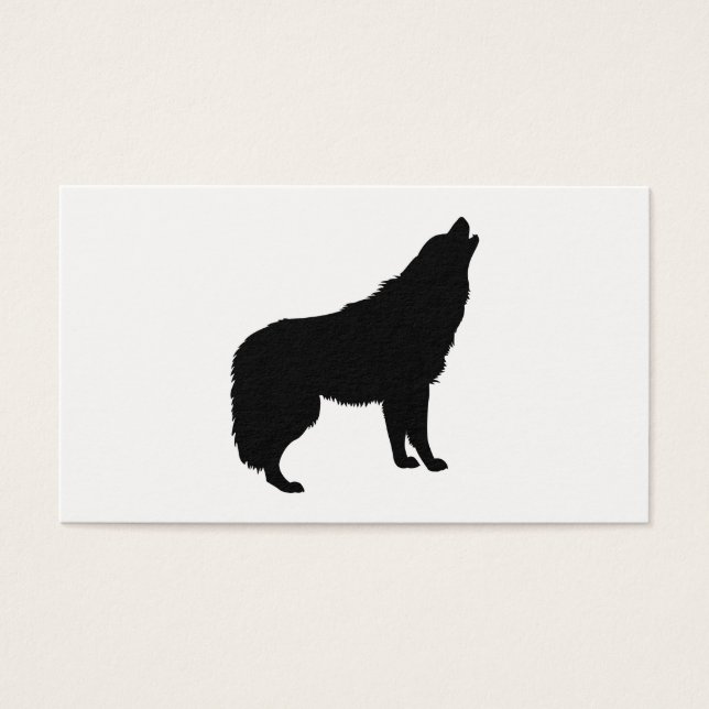 Cartes De Visite Howling Wolf Silhouette (Devant)