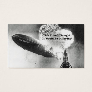 Cartes De Visite Humour d'accident de marché haussier
