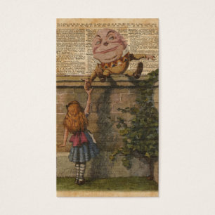 Cartes De Visite Humpty Dumpty et illustration de livre vintage