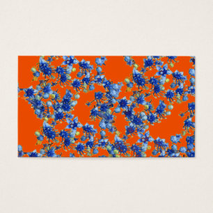 Cartes De Visite hydrangea orange et bleu