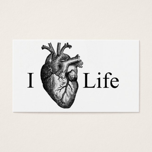 Cartes De Visite I Heart Life (Devant)