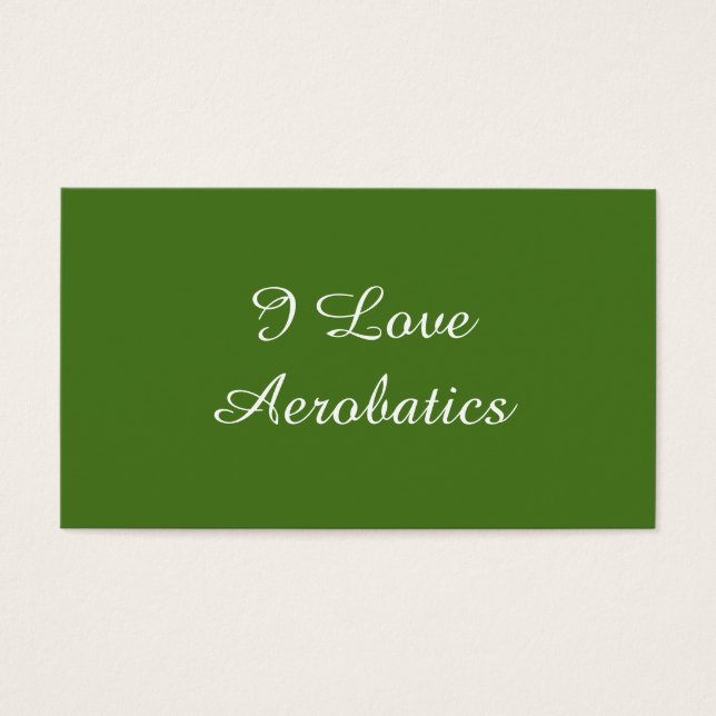 Cartes De Visite I Love Aerobatics (Devant)