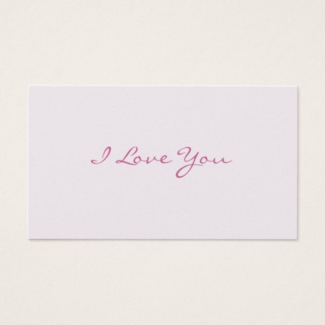 Cartes De Visite I Love You Love Notes (Devant)