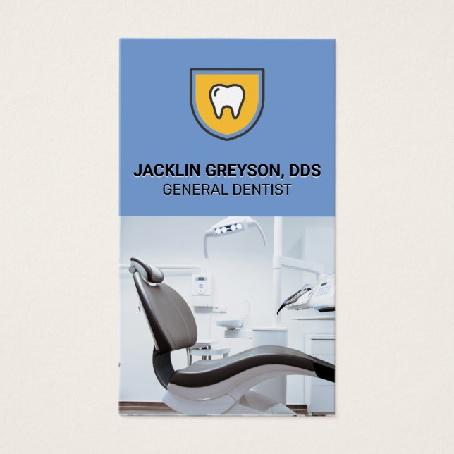 Cartes De Visite Icône Bouclier dentaire | Bureau dentaire (Devant)