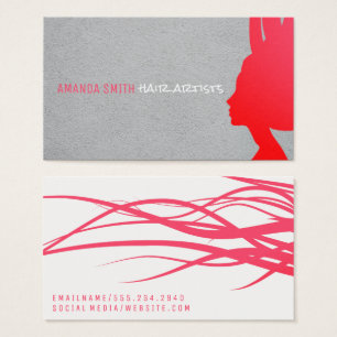 Cartes De Visite Icône Cheveux sauvages   Liste moderne des cheveux