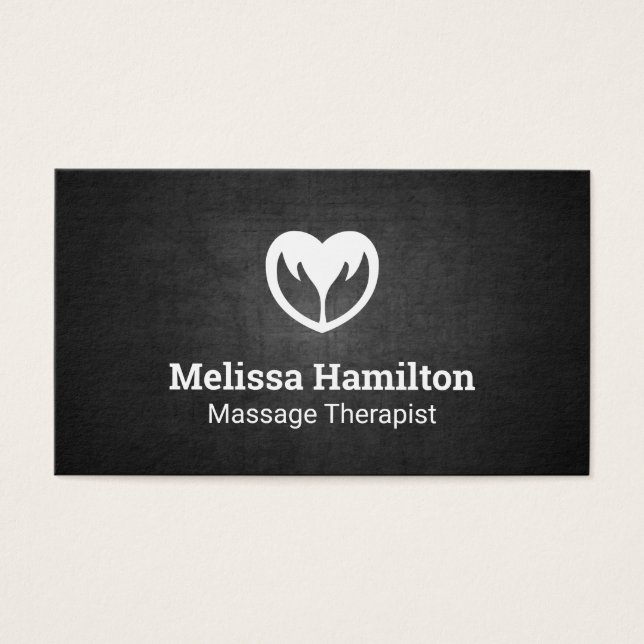 Cartes De Visite Icône Mains et Coeur | Arrière - plan de texture n (Devant)