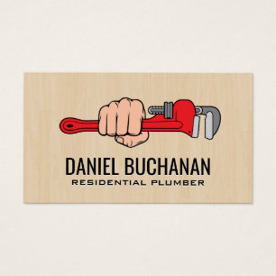 Cartes De Visite Illustration de la clé de plomberie