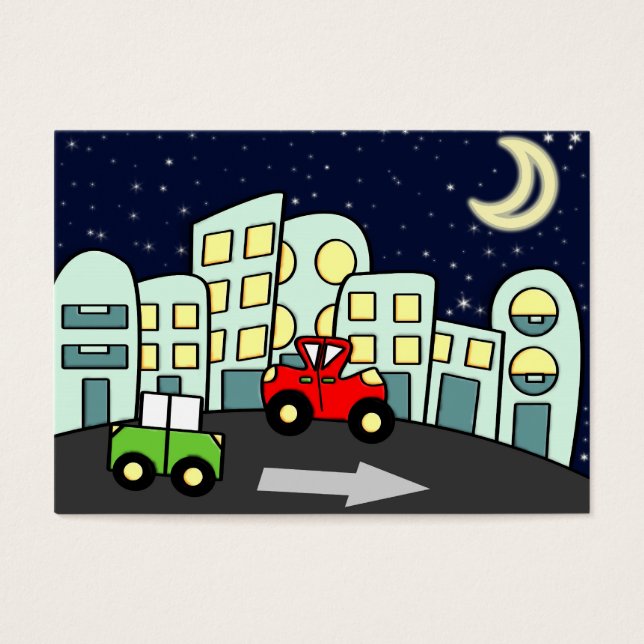 Cartes De Visite Illustration de rue (Devant)